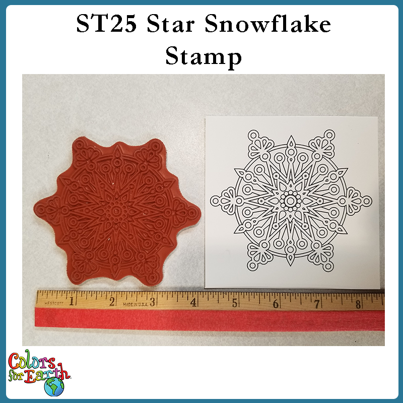 ST25 Star Snowflake Stamp - Colors For Earth, LLC